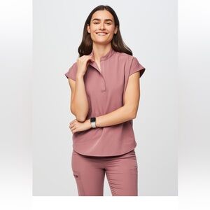 FIGS Mauve Set: Rafaela Oversized Scrub Top and Livingston Basic Scrub Pants